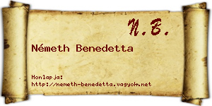Németh Benedetta névjegykártya